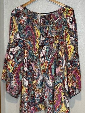 Boho Style Multicolor Paisley Women’s Top